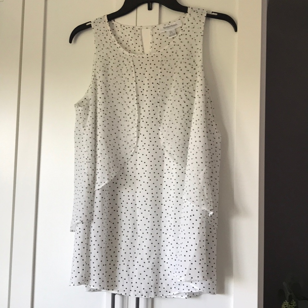 Cute sleeveless Maternity blouse size large